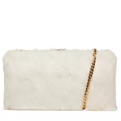 Faux Fur Clutch Bag & Chain