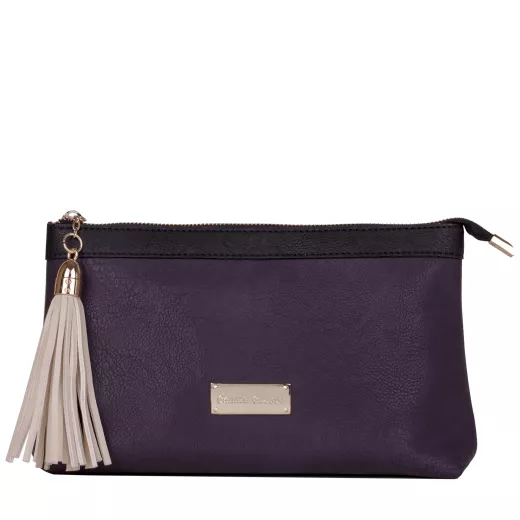 Zip Top Tassle Detailed Washbag