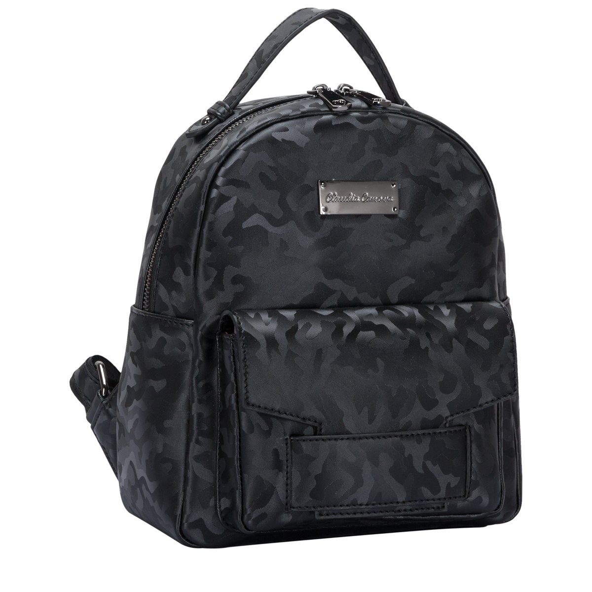 Camo Print Zipped Pocketed Backpack