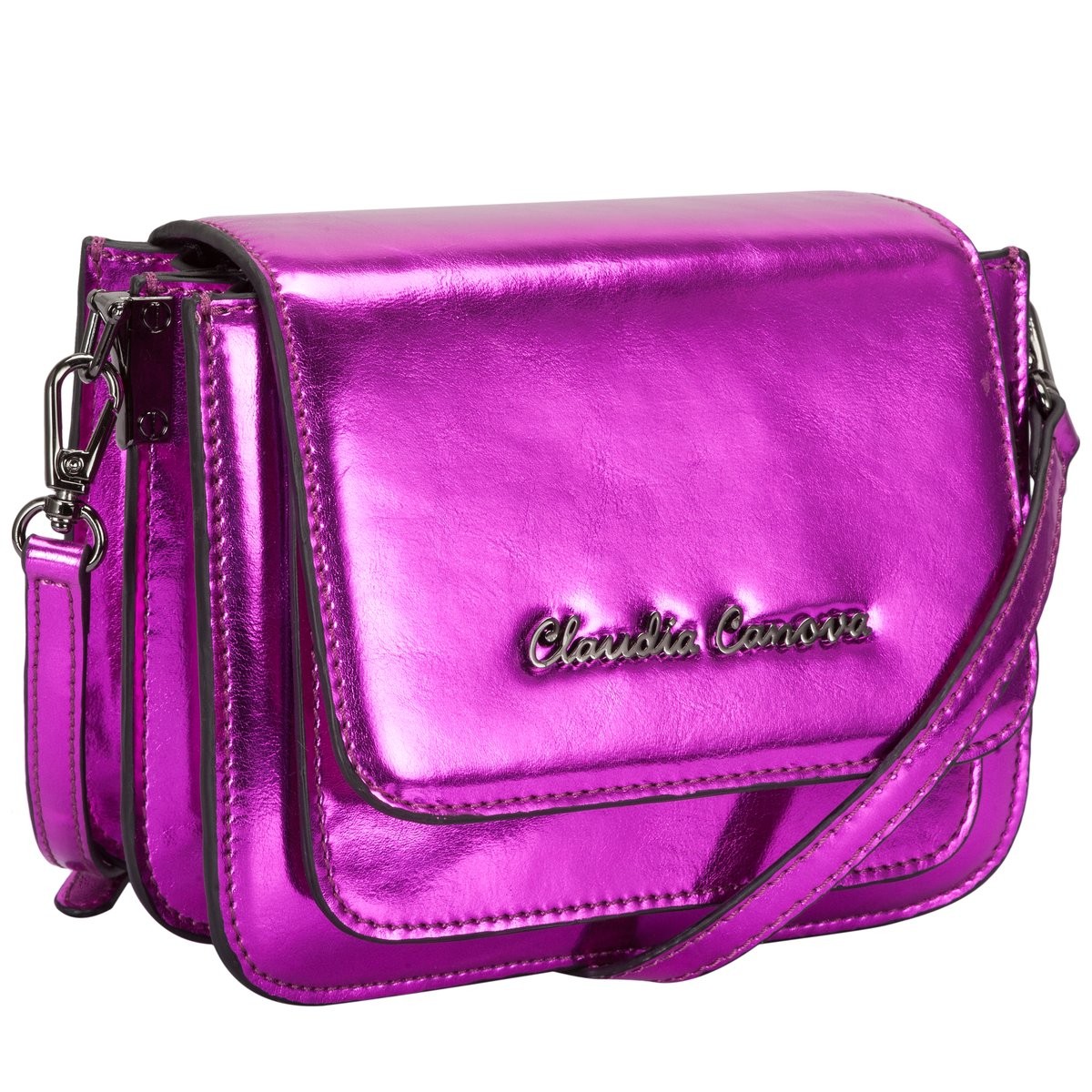 Metallic Small Flapover Cross Body