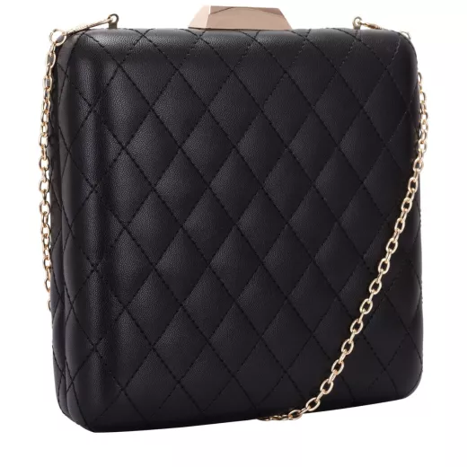 Quilted Evening Bag & Chain Model