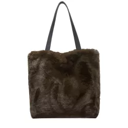 Faux Fur Shoulder / Tote Bag