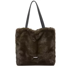 Faux Fur Shoulder / Tote Bag