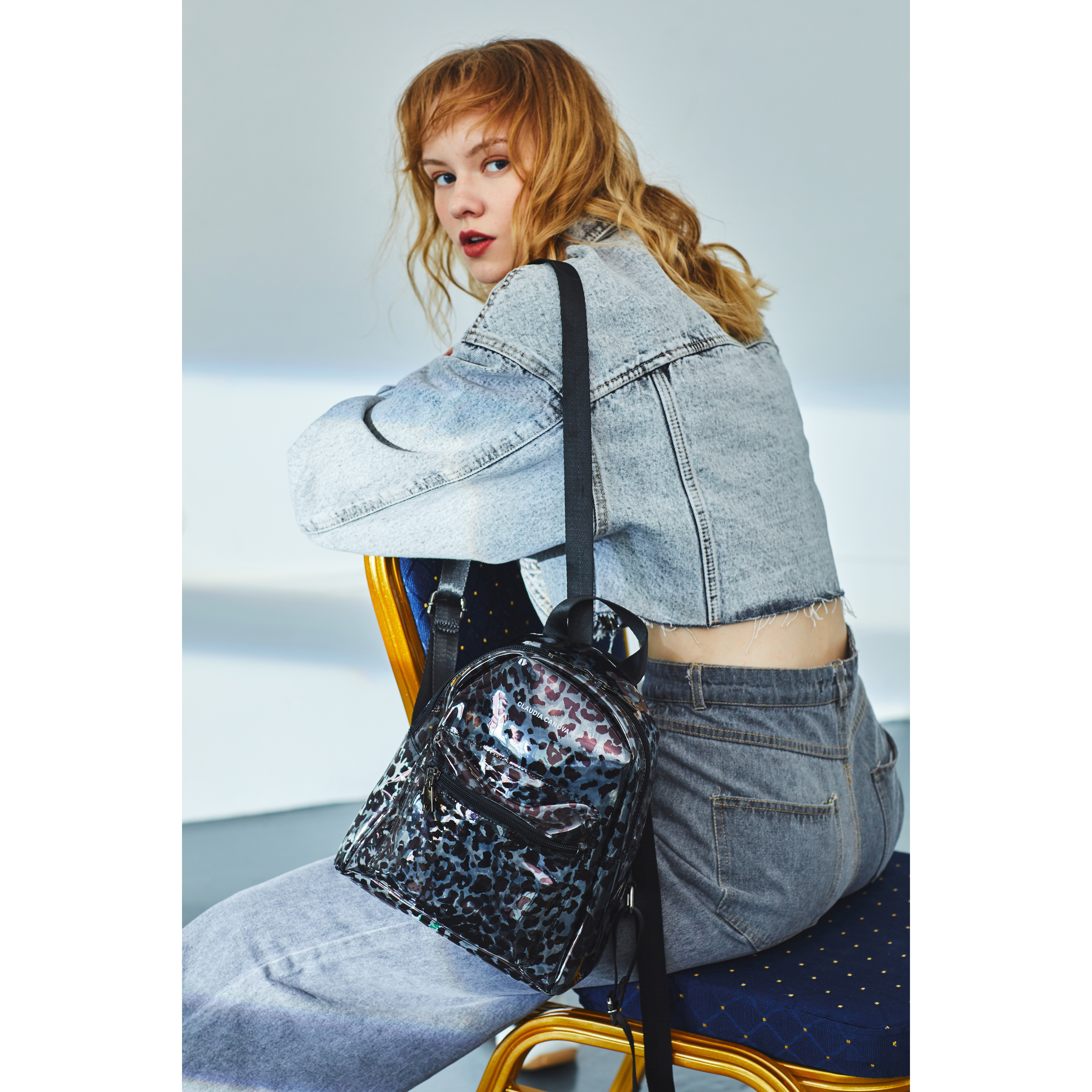 Anii XS Clear Backpack Zip Round Pkt Det