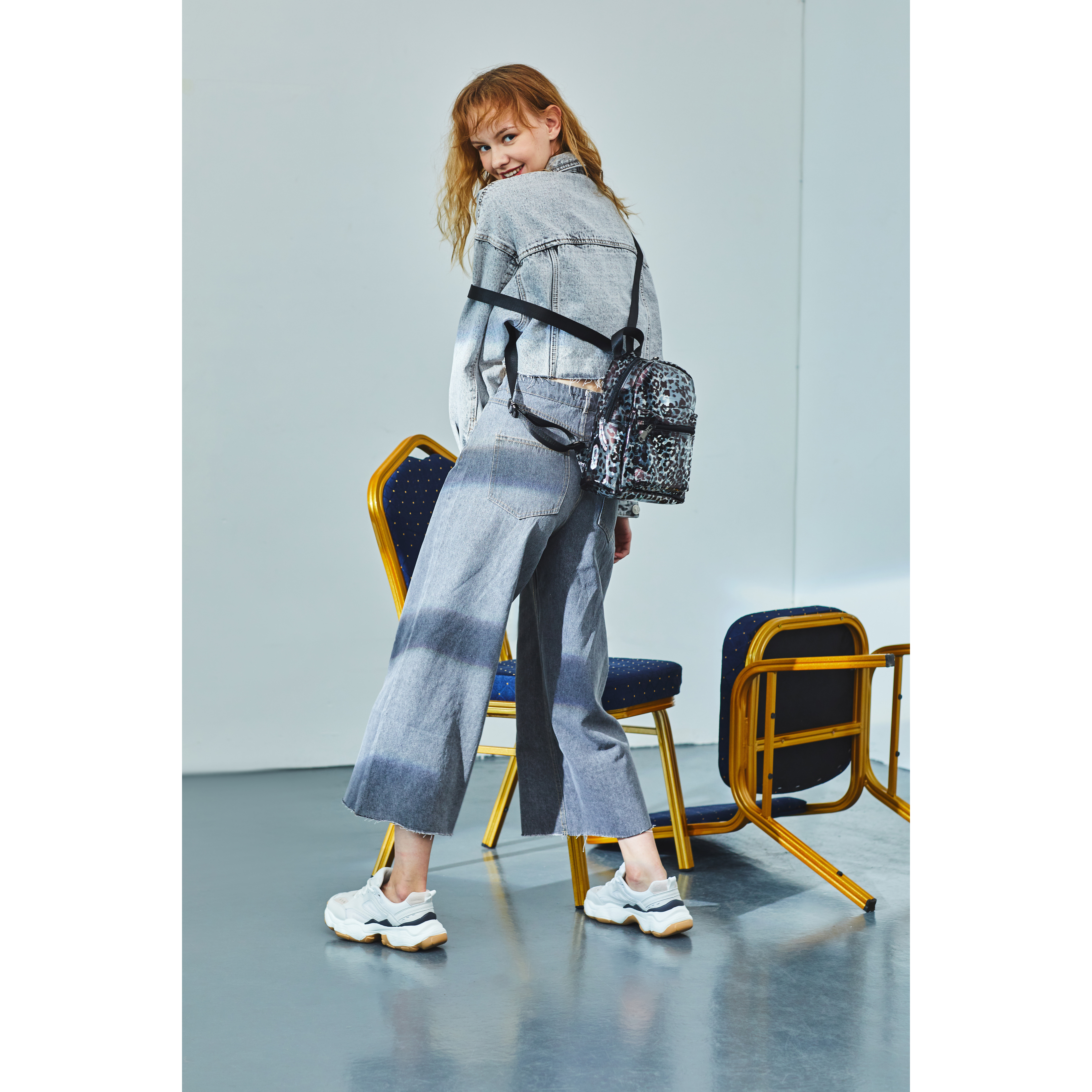 Anii XS Clear Backpack Zip Round Pkt Det