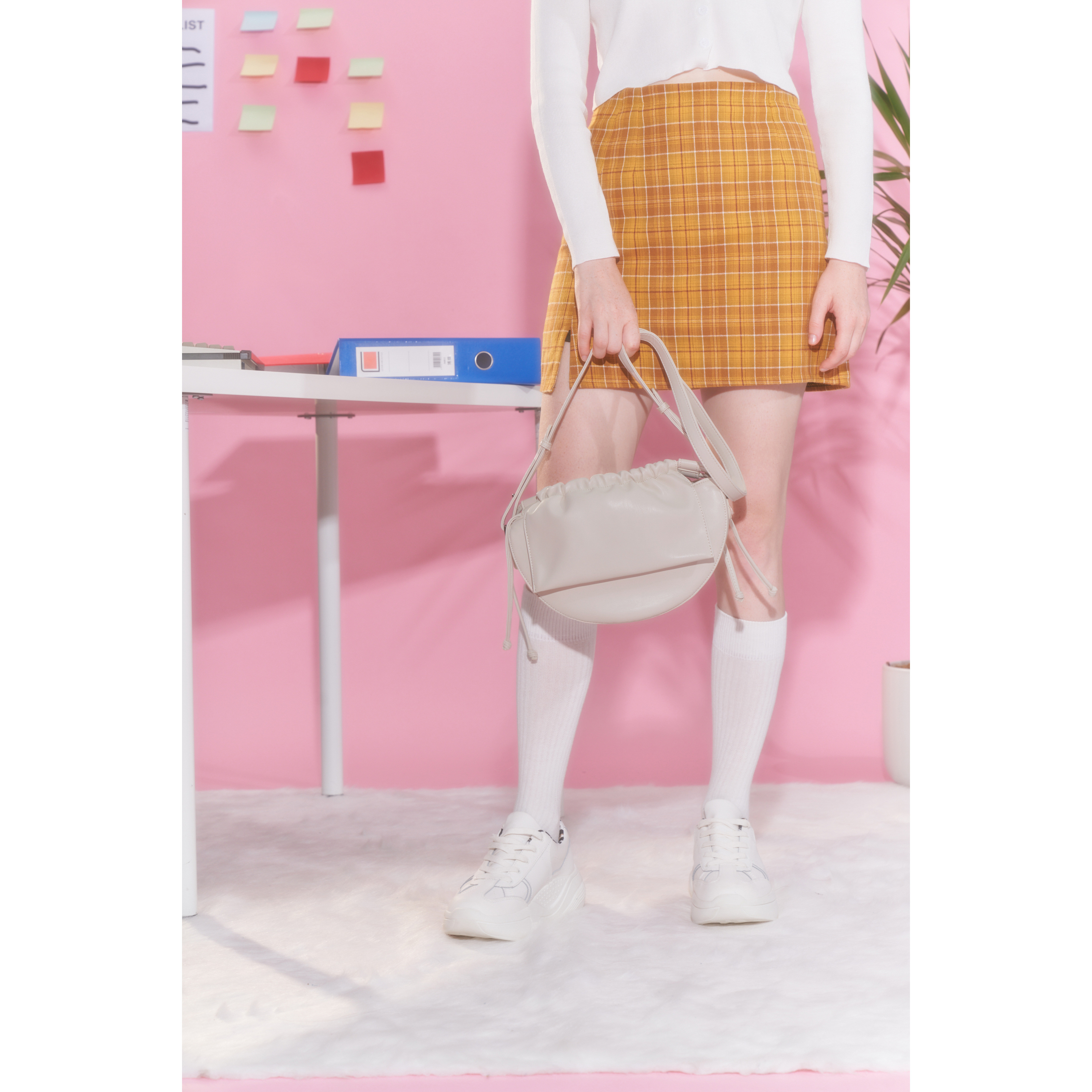 Amanta Ruched Crossbody Bag