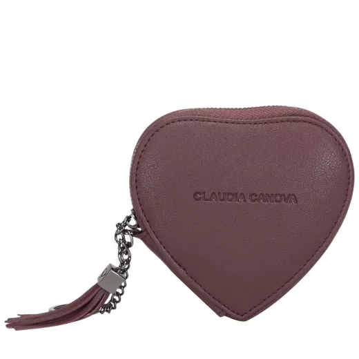 Zip Round Heart Shaped Purse