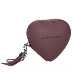 Zip Round Heart Shaped Purse