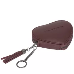 Zip Round Heart Shaped Purse