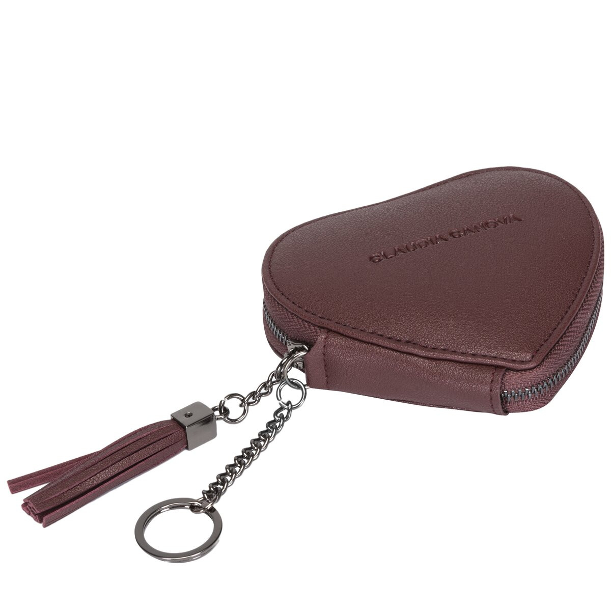 Zip Round Heart Shaped Purse