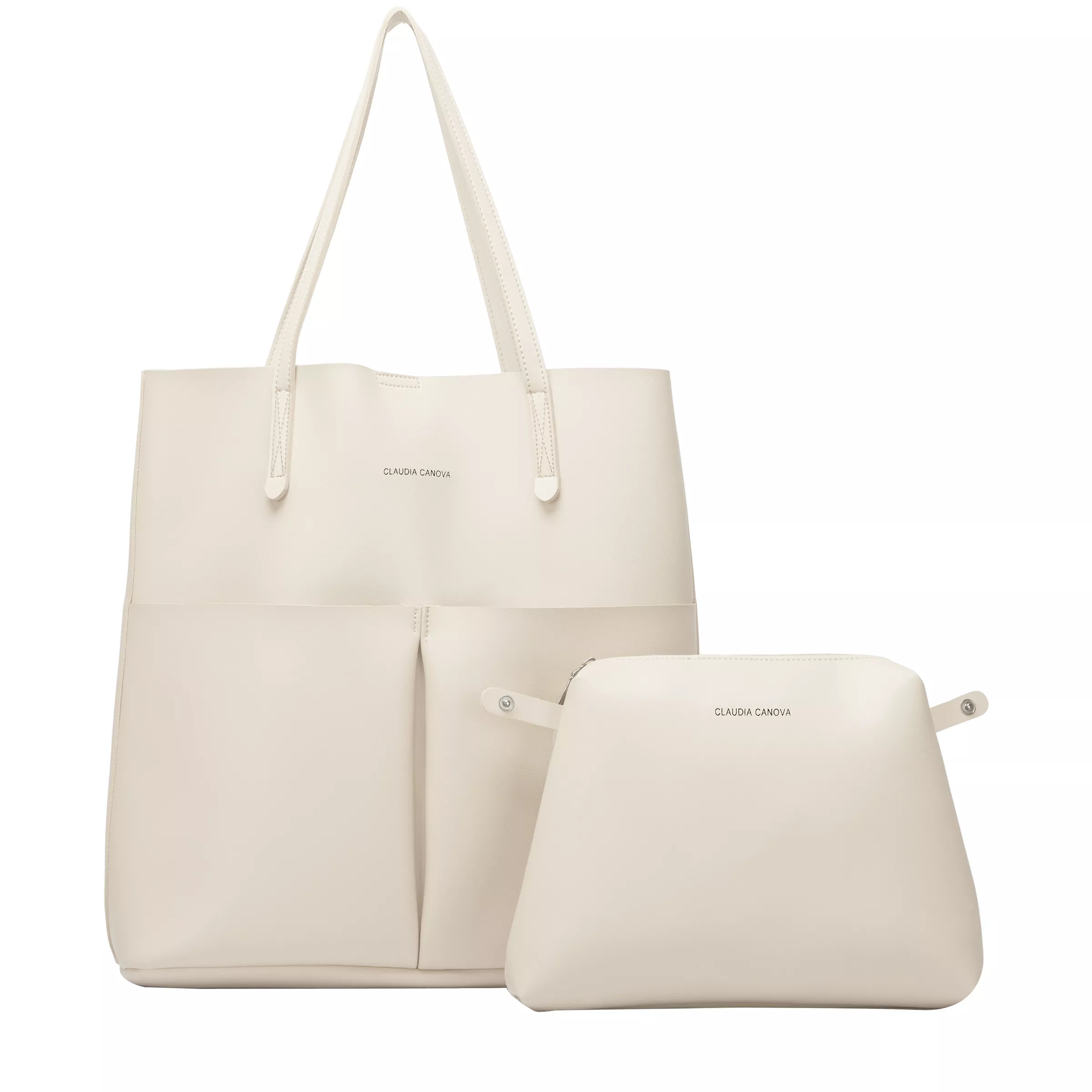Unlined Pocket Shopper Tote Bag