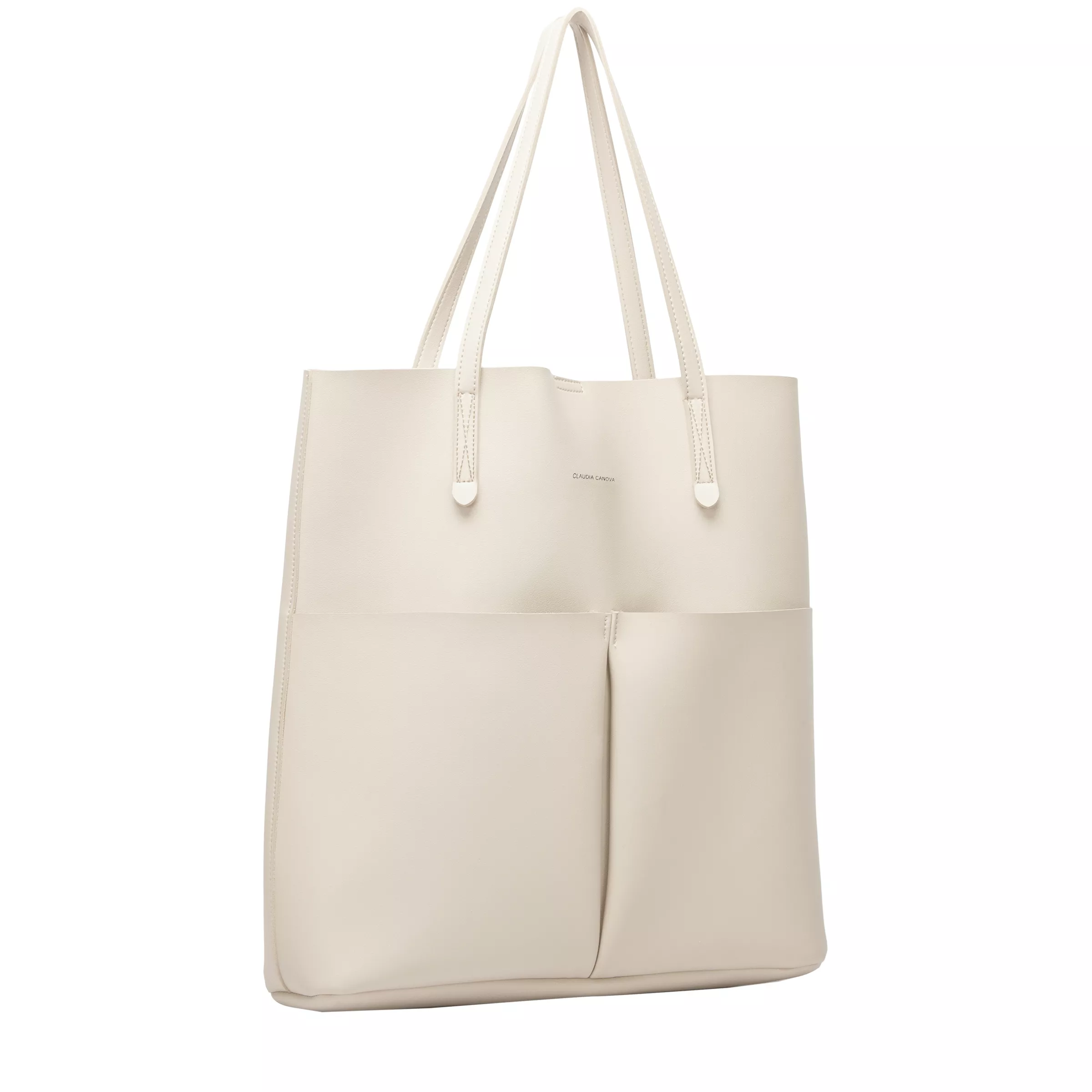 Unlined Pocket Shopper Tote Bag